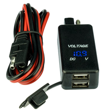 PA013 SAE to Dual USB port adapter and Voltmeter