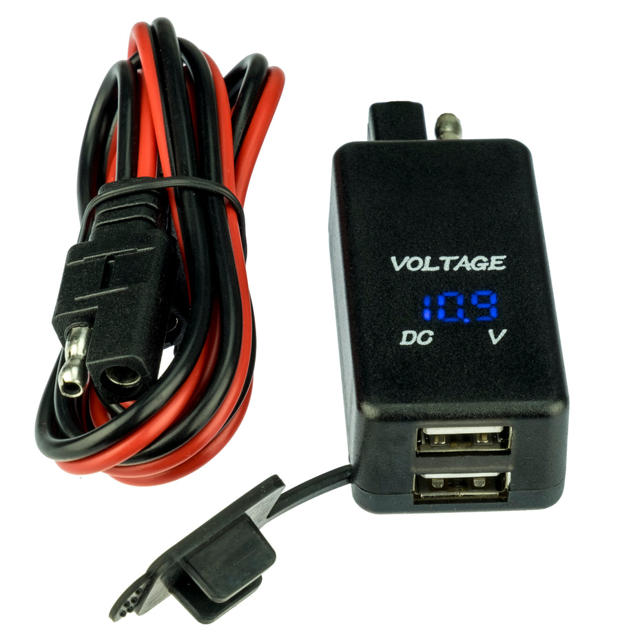 PA013 SAE to Dual USB port adapter and Voltmeter – Rocky Creek Designs US