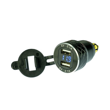 PA012 Dual Port USB Power Adapter and Voltmeter