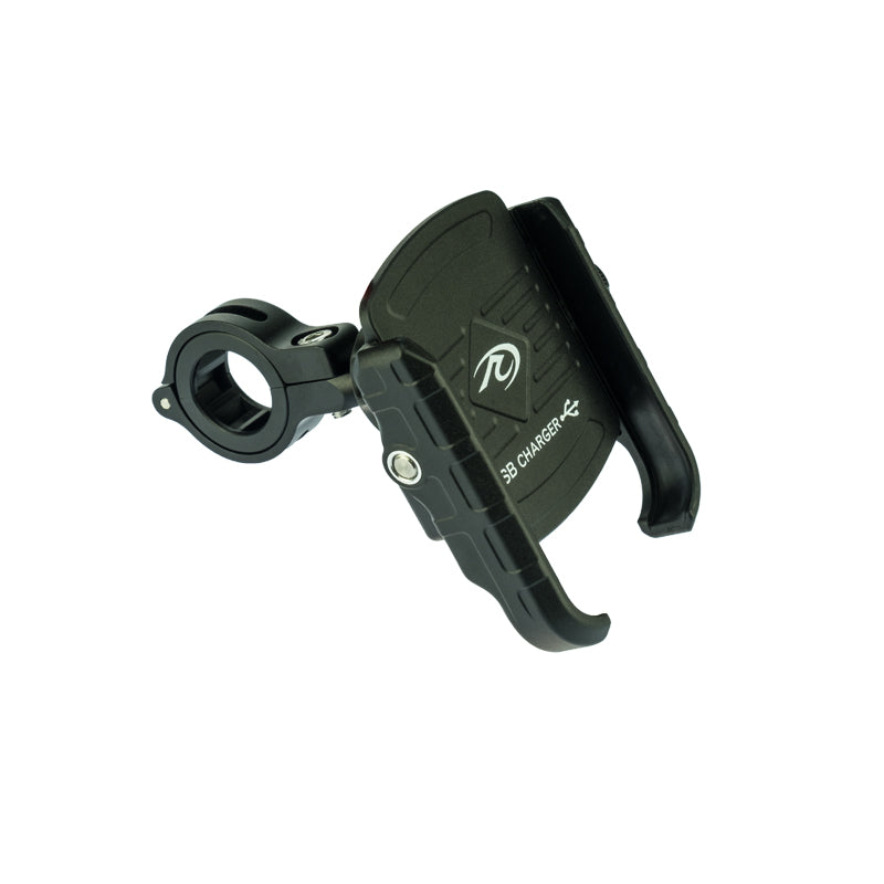 PA020 - Phone Mount with USB Charge port BLACK